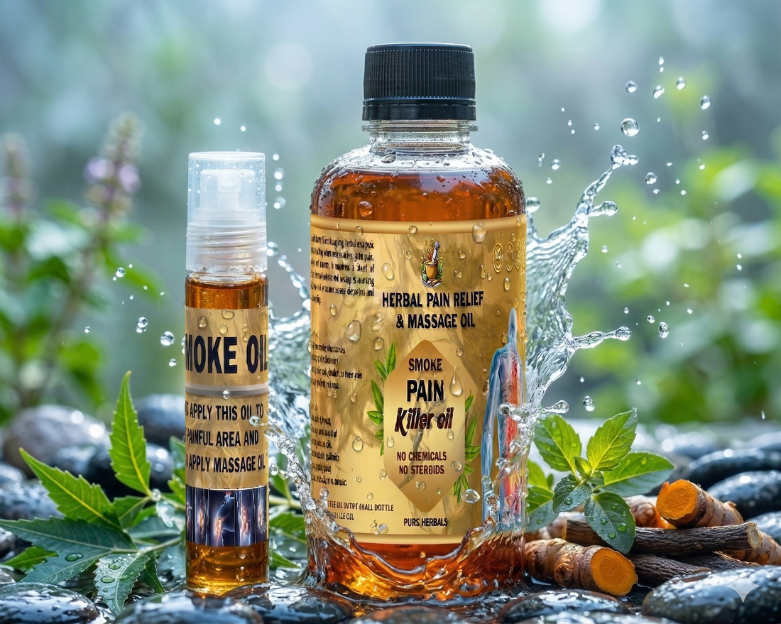 Herbal Smoke Pain Relief & Massage Oil - 100% Working🌿